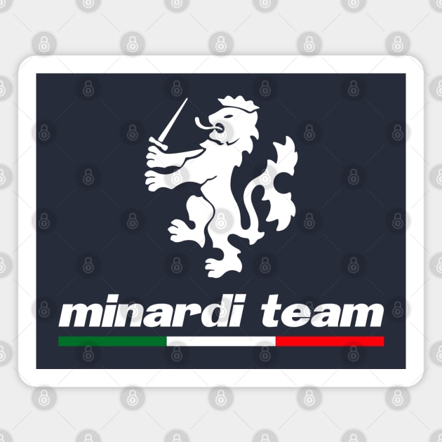 Minardi F-1 Team Vintage Art Magnet by San Studios Company